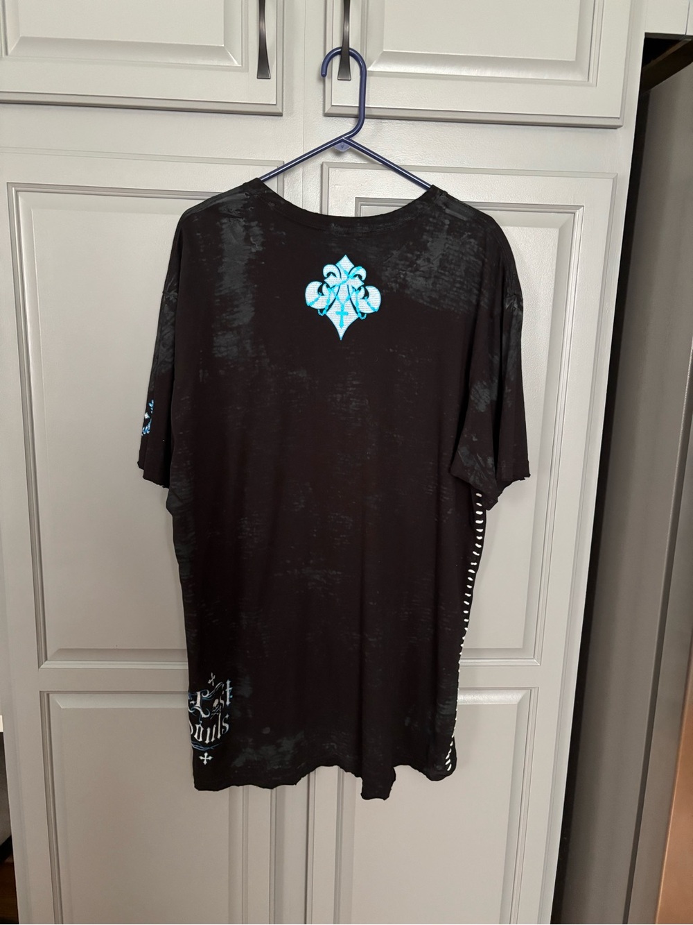 Affliction Black Short-Sleeve Graphic Tee with Teal Accents - Picture 3 of 3